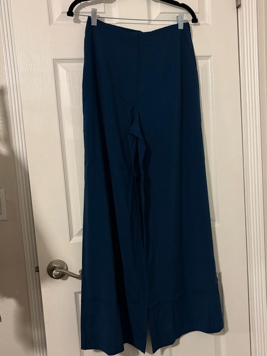 French Connection Pants - French Connection Midnight Blue Wide-Leg Pants
